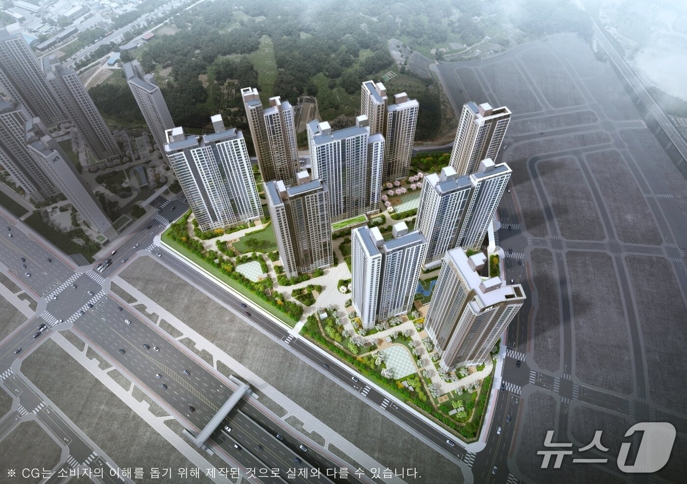 본문 이미지 - 아산탕정자이 센트럴시티.&#40;GS건설 제공. 재판매 및 DB금지&#41;