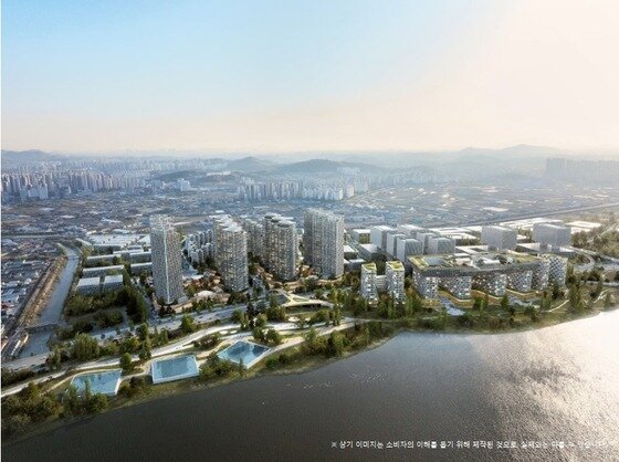 본문 이미지 - 한강 시네폴리스 조감도.&#40;KCC 건설 제공&#41;