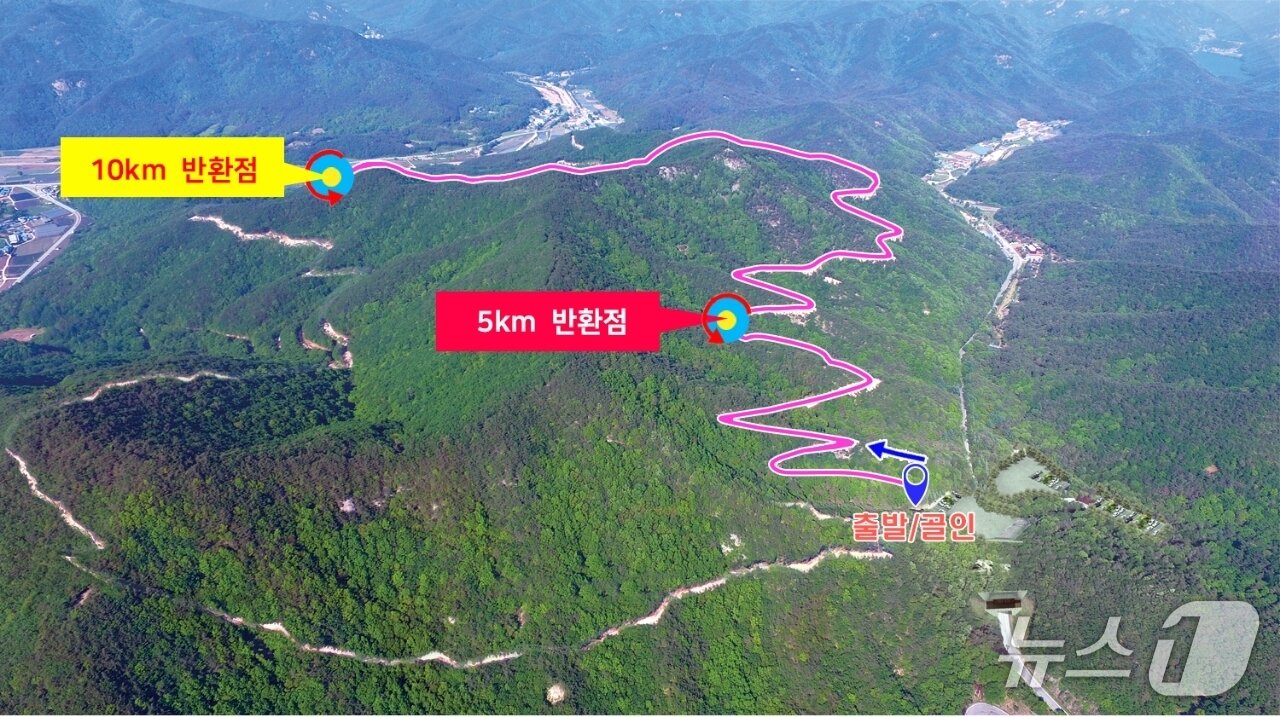 본문 이미지 -  '2025 보은 속리산 말티재 힐링 알몸 마라톤대회'  레이스 구간 (보은군 제공, 재판매 및 DB금지)/뉴스1