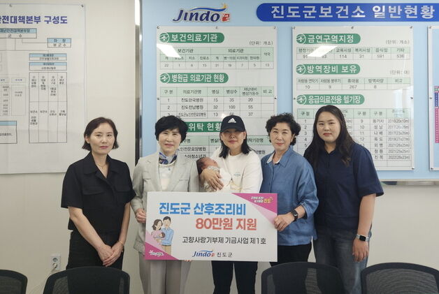 진도군, 첫째 아이부터 산후 조리비 일부 감면
