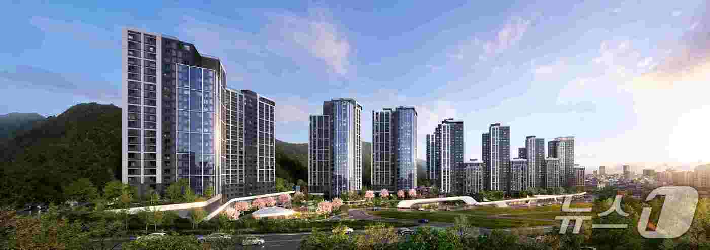 본문 이미지 - 래미안 엘리미엄 울산 투시도.(삼성물산 제공)