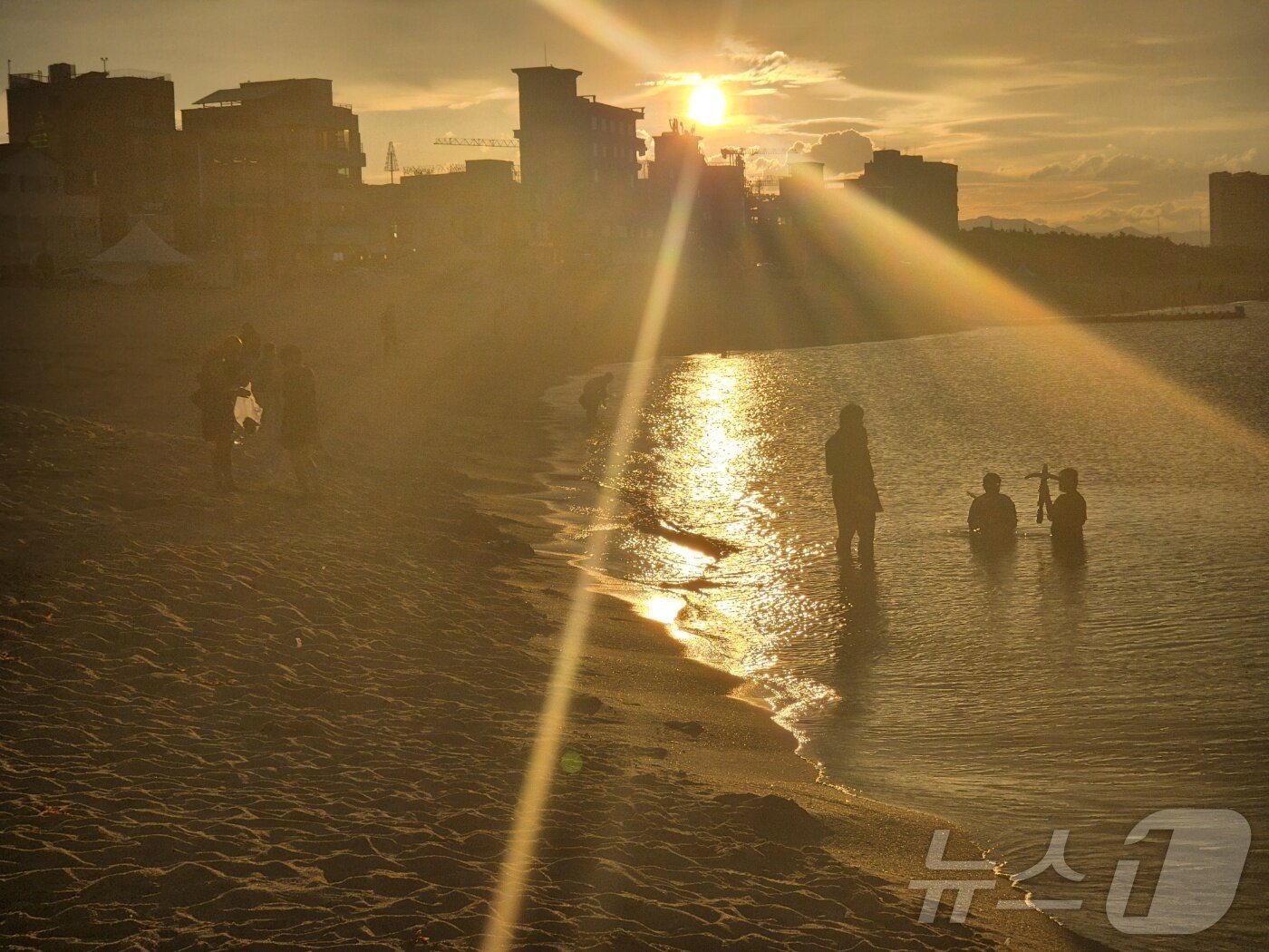 본문 이미지 - 강원 강릉지역에 올해 3번째 열대야 현상이 관측된 30일 오후 7시 30분쯤 강릉커피거리가 있는 안목해변에서 시민들이 더위를 식히고 있다. 2025.6.30/뉴스1 ⓒ News1 윤왕근 기자