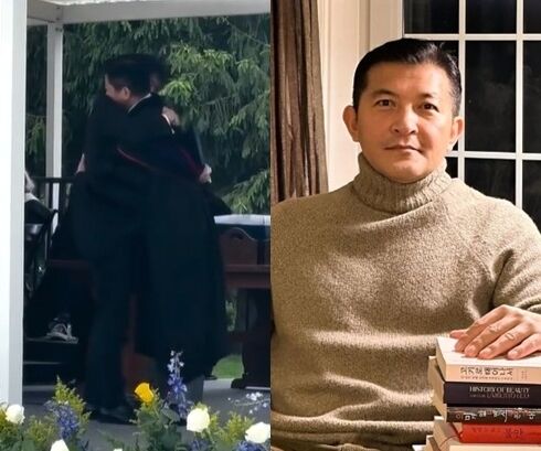홍정욱 "셋 다 아빠의 모교 동문 자랑스러워"…막내아들 美 졸업식서 근황