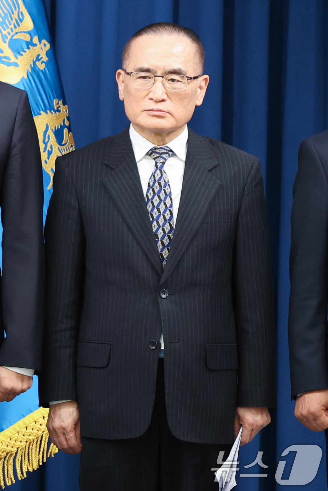 (서울=뉴스1) 허경 기자 = 이재명 정부 첫 대통령실 안보실장으로 임명된 위성락 더불어민주당 의원이 4일 서울 용산구 대통령실 청사 브리핑룸에서 열린 인선 발표에 참석해 있다. …