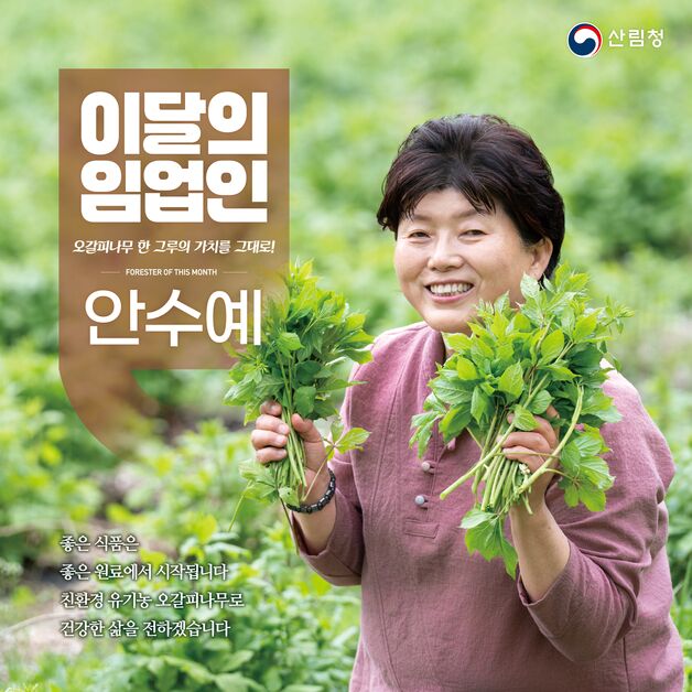 산림청 '6월의 임업인'에 오갈피나무 재배 안수예 대표