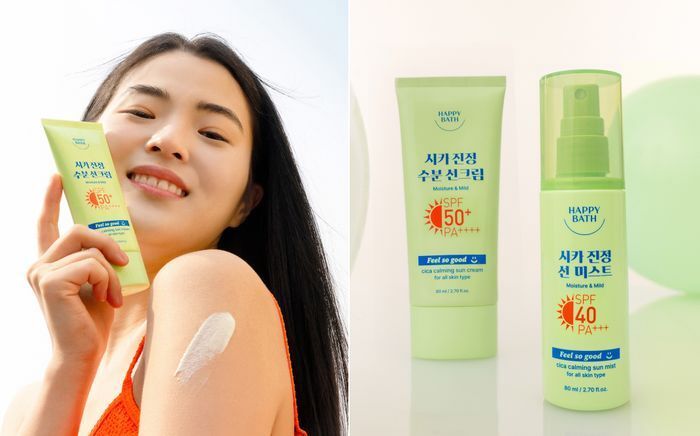 본문 이미지 - 필쏘굿 시카 진정 수분 선크림과 선 미스트.(해피바스제공)