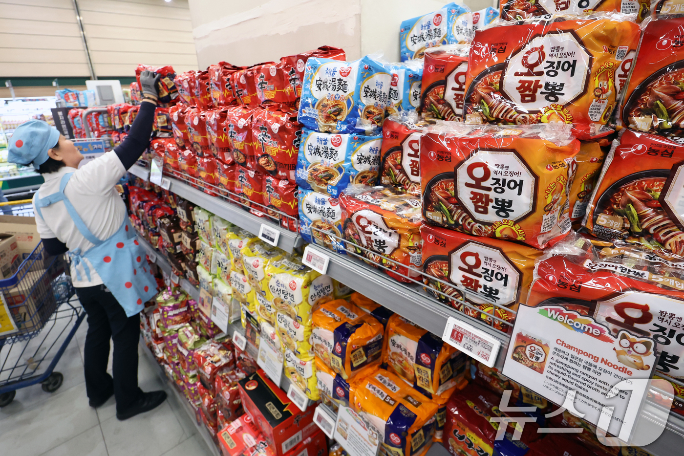 (서울=뉴스1) 민경석 기자 = 지난 5월 소비자물가 상승률이 5개월 만에 1%대로 내렸지만, 유독 먹거리 물가만은 높은 상승세를 이어가고 있다.지난 2023년 일부 업체가 가격을 …