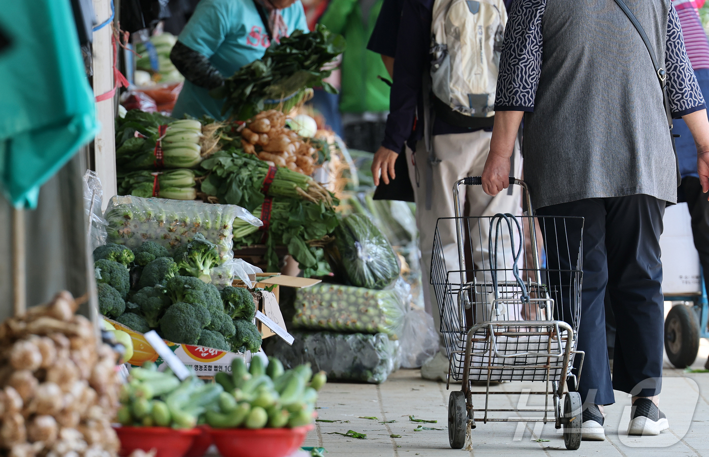 (서울=뉴스1) 오대일 기자 = 얼어붙은 내수 경기 활성화를 위한 2차 추가경정예산안 편성이 초읽기에 들어간 가운데 9일 오전 서울 동대문구 경동시장에서 시민들이 장을 보고 있다. …