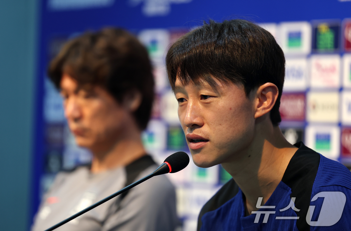 (서울=뉴스1) 이승배 기자 = 대한민국 축구 국가대표팀 이재성이 2026 국제축구연맹(FIFA) 북중미 월드컵 아시아 3차 예선 B조 쿠웨이트와의 경기를 하루 앞둔 9일 서울 마 …