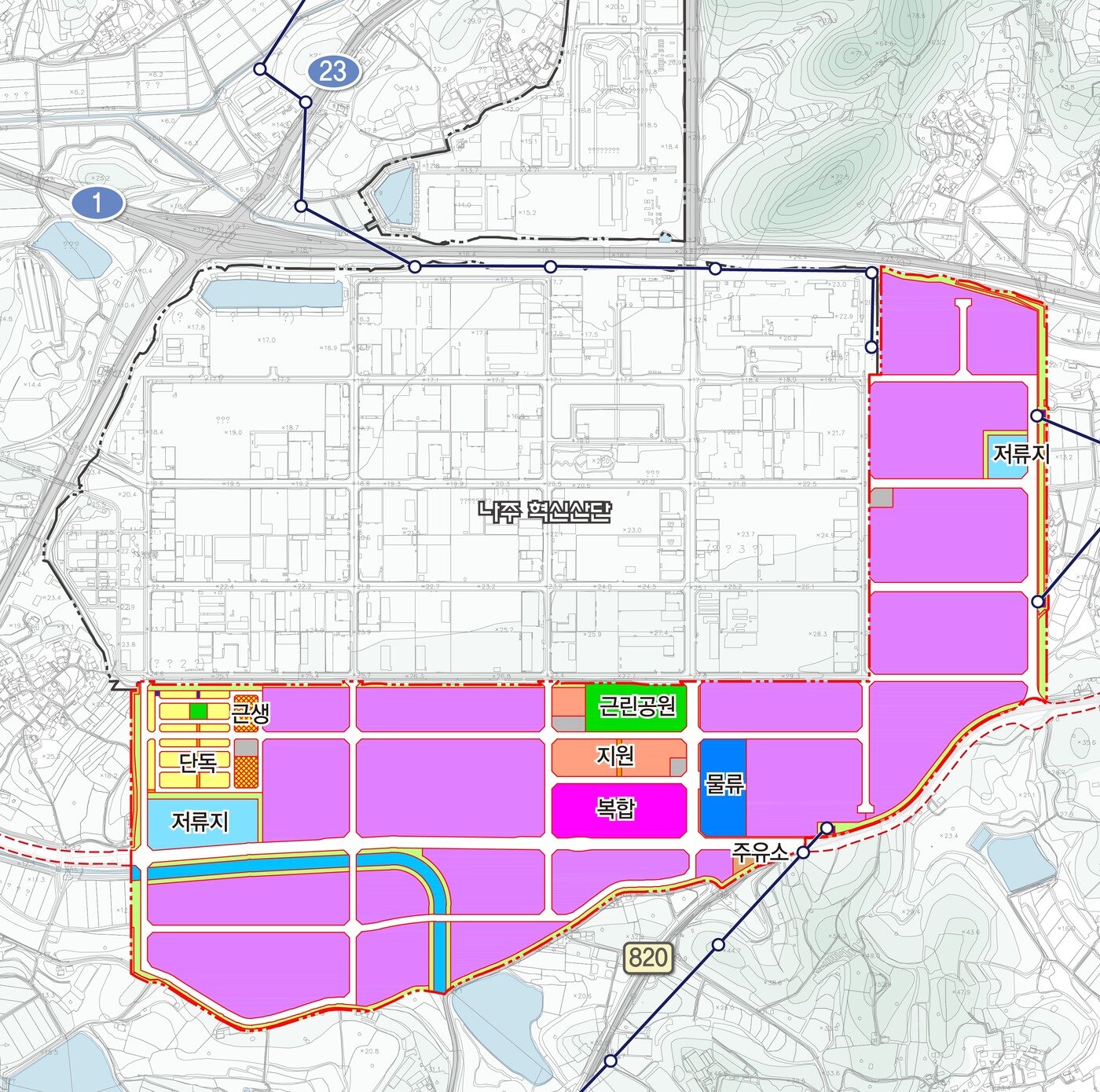 본문 이미지 - 나주 에너지 국가산단 토지이용계획.(국토교통부 제공)