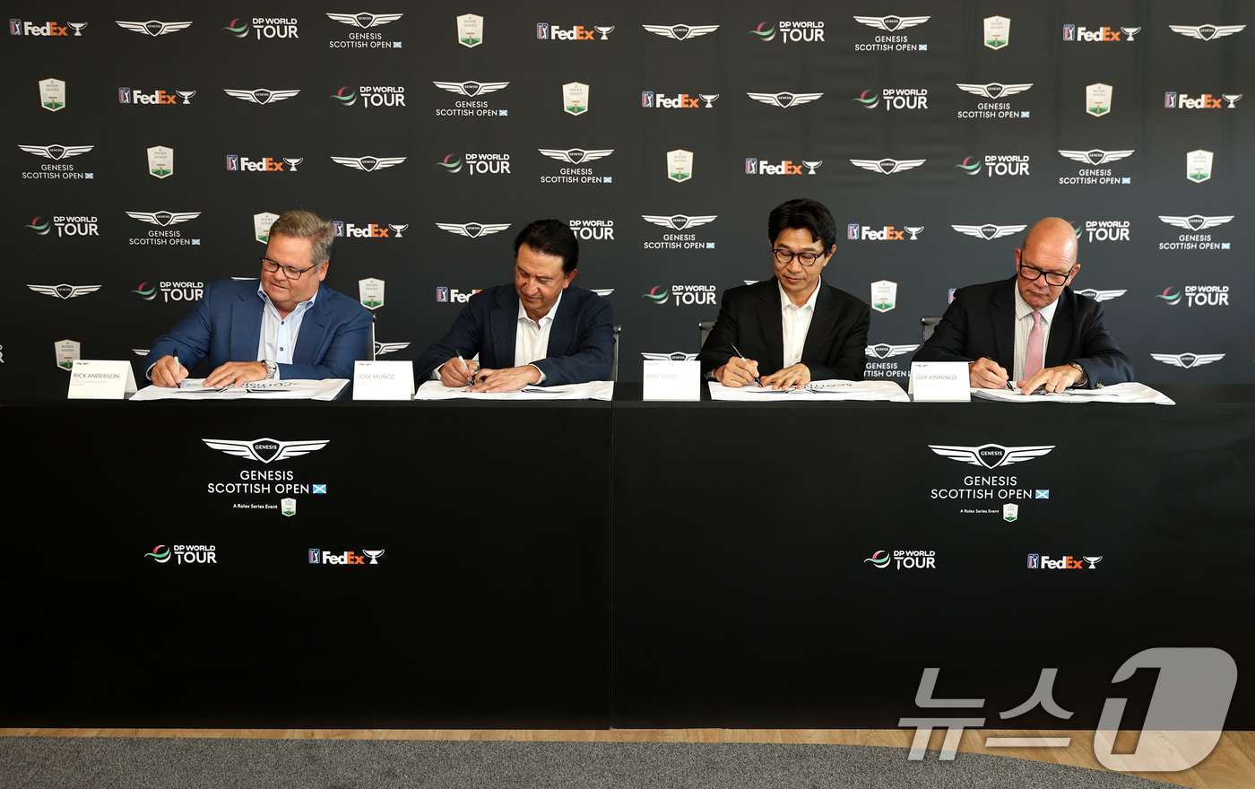 (서울=뉴스1) = NORTH BERWICK, SCOTLAND - JULY 09:  prior to the Genesis Scottish Open 2025 at The Renais …