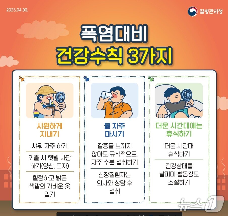 본문 이미지 - 폭염대비 건강수칙