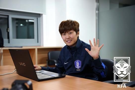 본문 이미지 -  국가대표팀의 지소연&#40;대한축구협회 제공&#41;