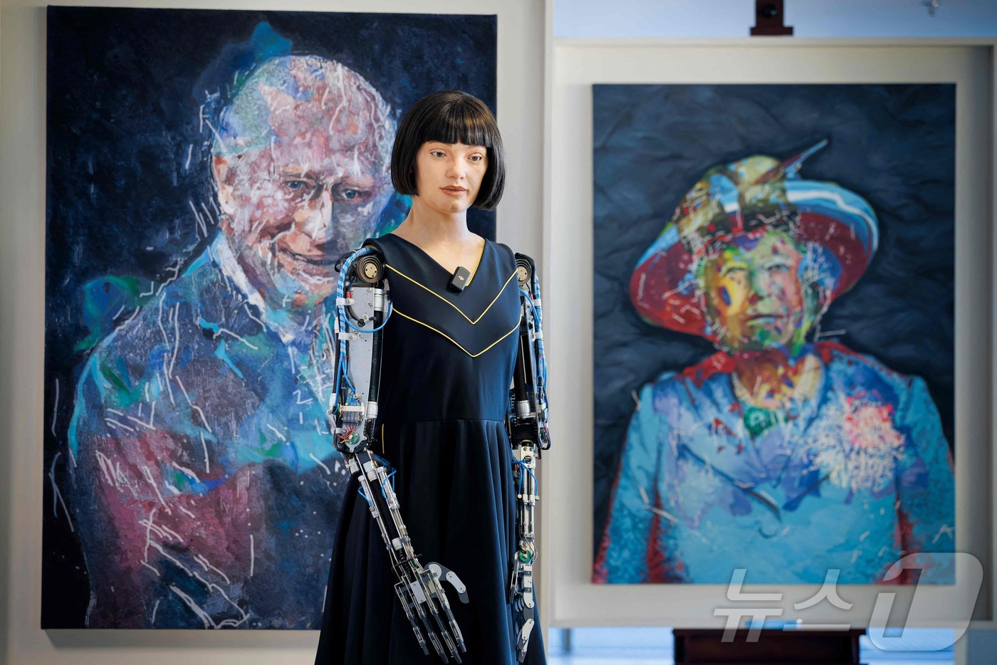 (제네바 AFP=뉴스1) 윤다정 기자 = 9일(현지시간) 스위스 제네바에서 국제전기통신연합(ITU) 주최로 열린 'AI 포 굿(AI for Good) 글로벌 정상회의' 행사장에서 …