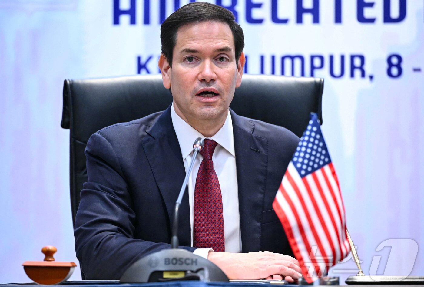 본문 이미지 - 마코 루비오 미국 국무장관. 2025.07.10 ⓒ 로이터=뉴스1 ⓒ News1 이지예 객원기자