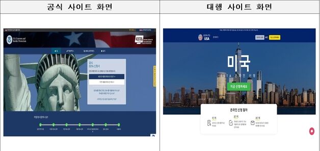 ESTA 공식 홈페이지로 알았는데…알고보니 사기 업체 '기승'
