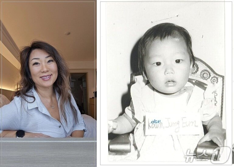 본문 이미지 - 친부모를 찾기 위해 한국을 방문한 리사 챈 씨(47)의 현재 모습(왼쪽)과 어린 시절 모습(오른쪽). 2025.0704/뉴스1(본인 제공)