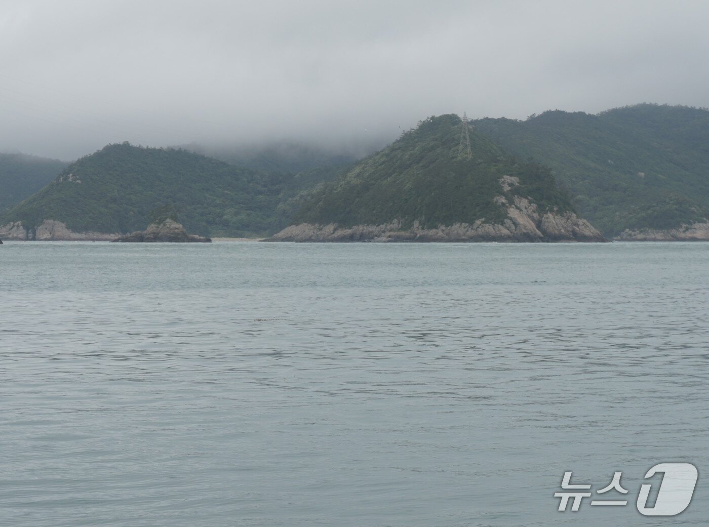 본문 이미지 - 죽항도 건너편, 봉홧불을 피우던 신전리 목끝. 2025.7.11/뉴스1 ⓒ News1 조영석 기자