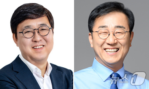 (서울=뉴스1) 허경 기자 = 이재명 대통령은 11일 문화체육관광부 장관에 최휘영 놀유니버스 대표(왼쪽), 국토교통부 장관에 김윤덕 더불어민주당 의원을 지명했다. 이재명 정부 초대 …