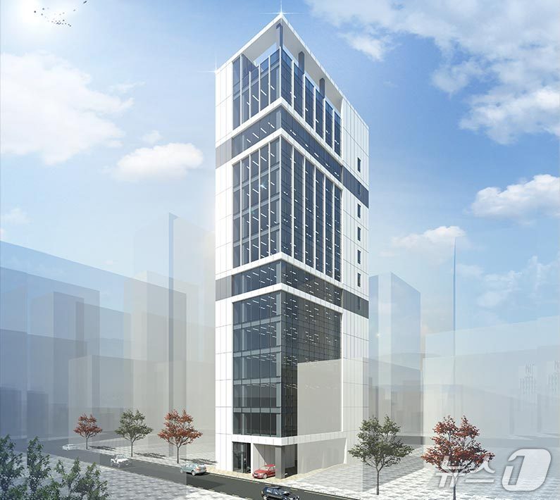 본문 이미지 - LG트윈스 야구선수 김현수가 소유부지에 짓고 있는 서초동 HS타워 조감도(아카드림 건축사무소 제공)