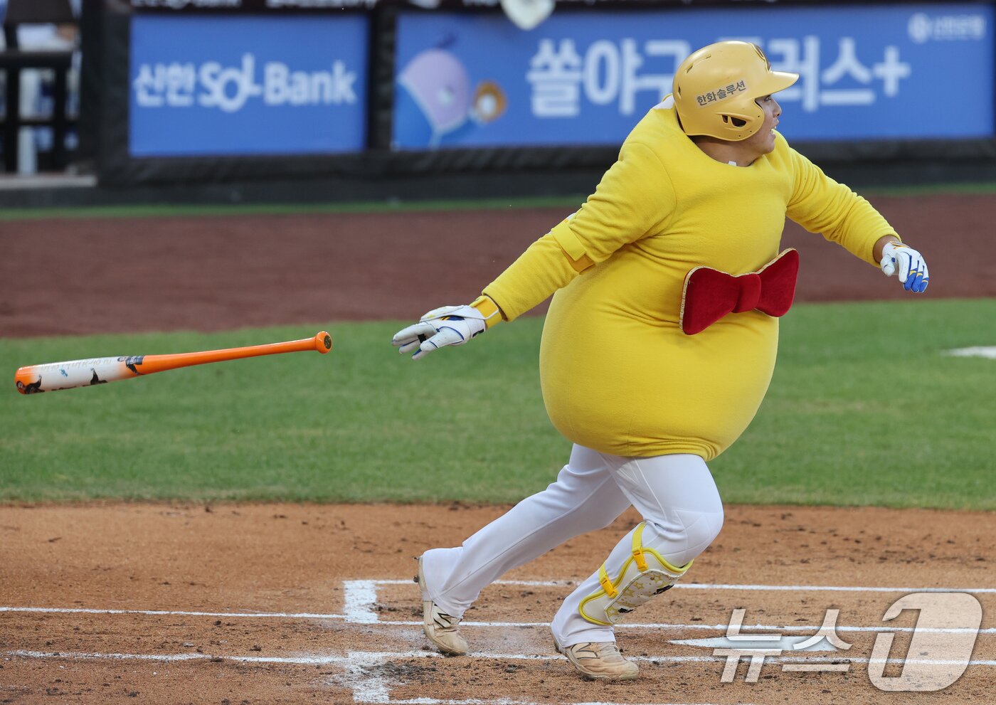 본문 이미지 - 12일 오후 대전 한화생명볼파크에서 열린 &#39;2025 신한 SOL Bank KBO 올스타전&#39;에서 문현빈이 타격을 하고 있다. 2025.7.12/뉴스1 ⓒ News1 김기태 기자
