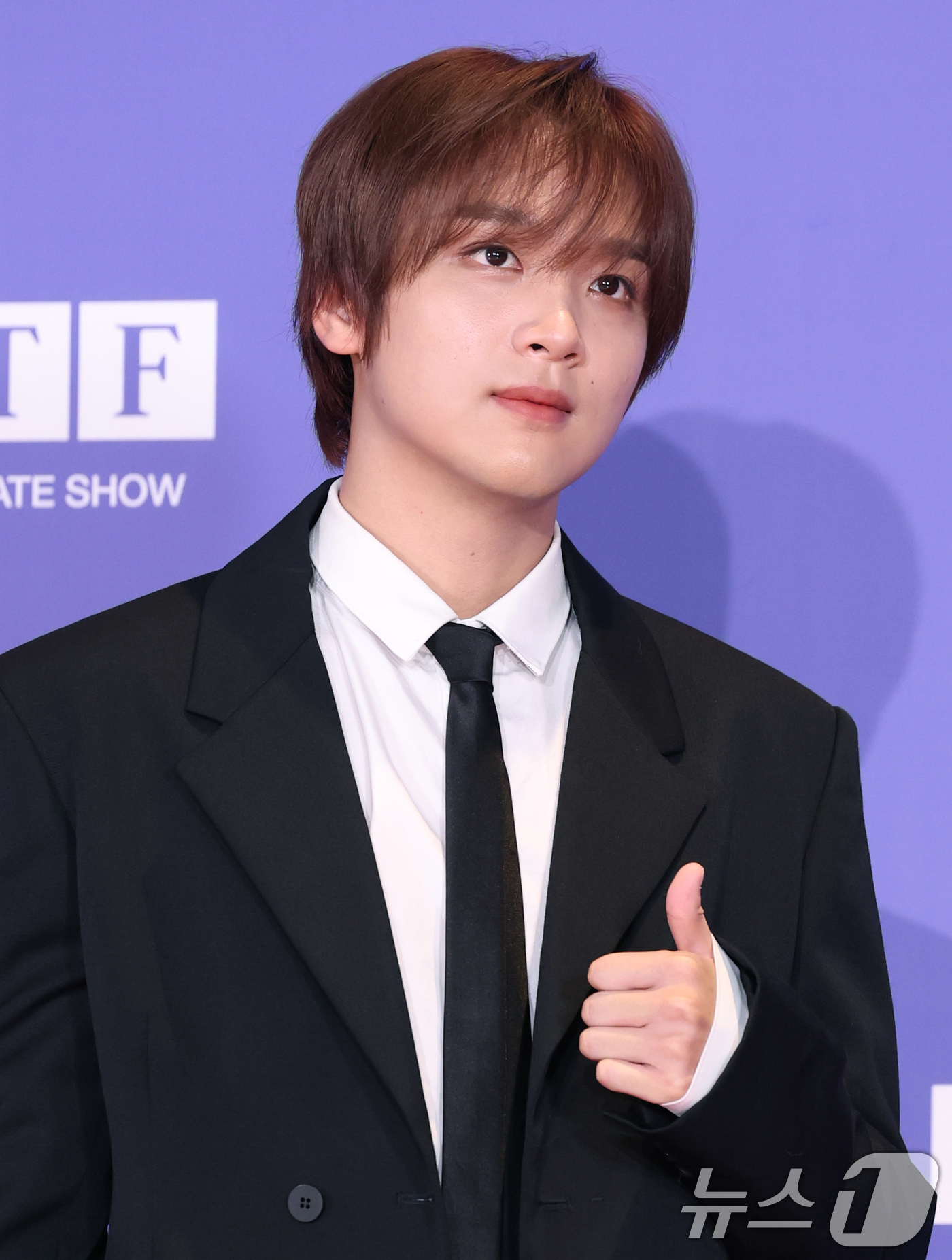 (서울=뉴스1) 권현진 기자 = 그룹 NCT DREAM(엔시티 드림, NCT 드림) 해찬이 14일 오전 서울 송파구 롯데시네마 월드타워에서 가진 정규 5집 ‘Go Back To T …