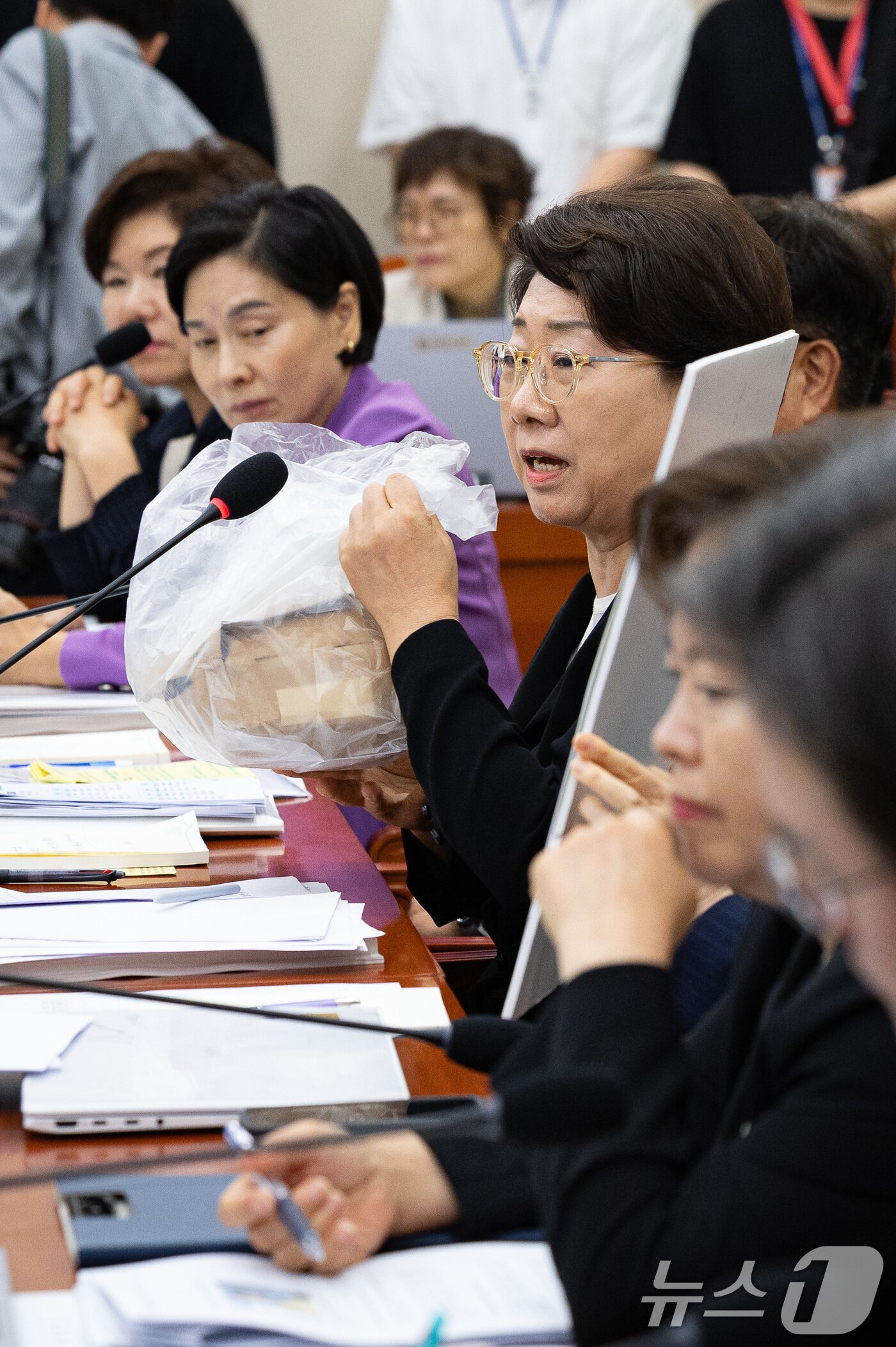 본문 이미지 - 이달희 국민의힘 의원이 14일 서울 여의도 국회에서 열린 강선우 여성가족부 장관 후보자에 대한 인사청문회에서 보좌관 갑질 의혹 관련 질의를 하고 있다. 2025.7.14/뉴스1 ⓒ News1 유승관 기자