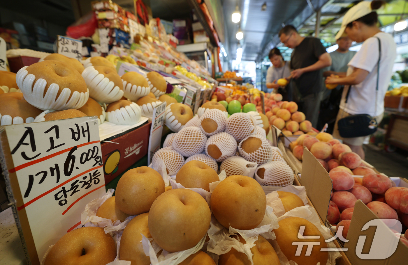 (수원=뉴스1) 김영운 기자 = 역대급 무더위와 이상고온이 작황과 어획량에 영향을 미치며 폭염에 따른 물가 상승을 뜻하는 '히트플레이션(폭염+인플레이션)' 우려가 커지고 있는 가운 …