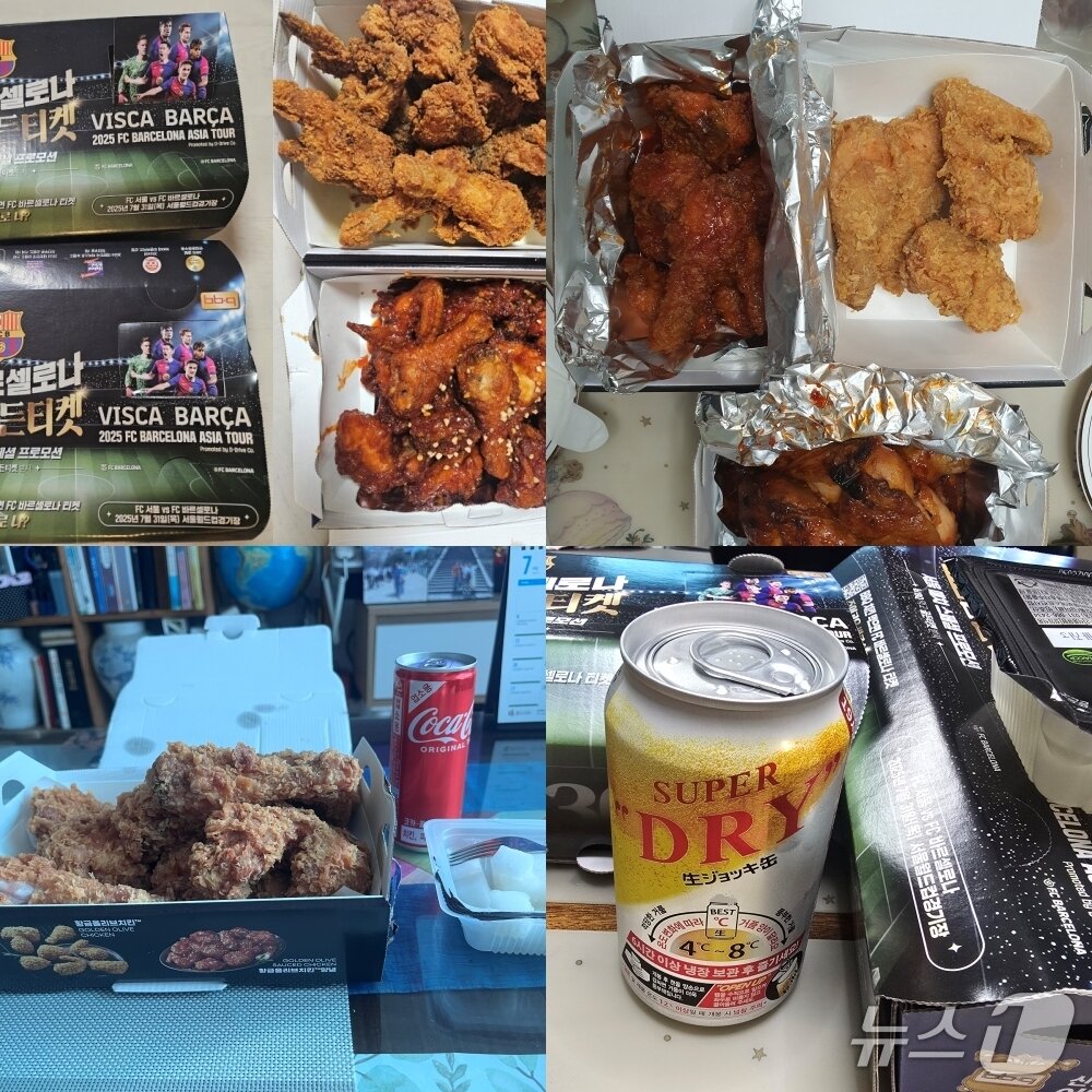 본문 이미지 - &lt;뉴스1&gt; 산업 2부 기자들이 직접 주문한 BBQ 치킨모음./ 뉴스1 ⓒ News1