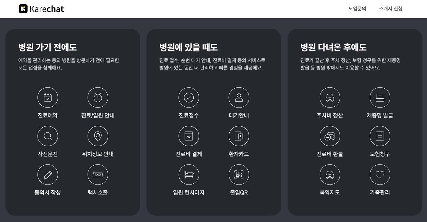 본문 이미지 - &#40;케어챗 홈페이지 화면 캡처&#41;