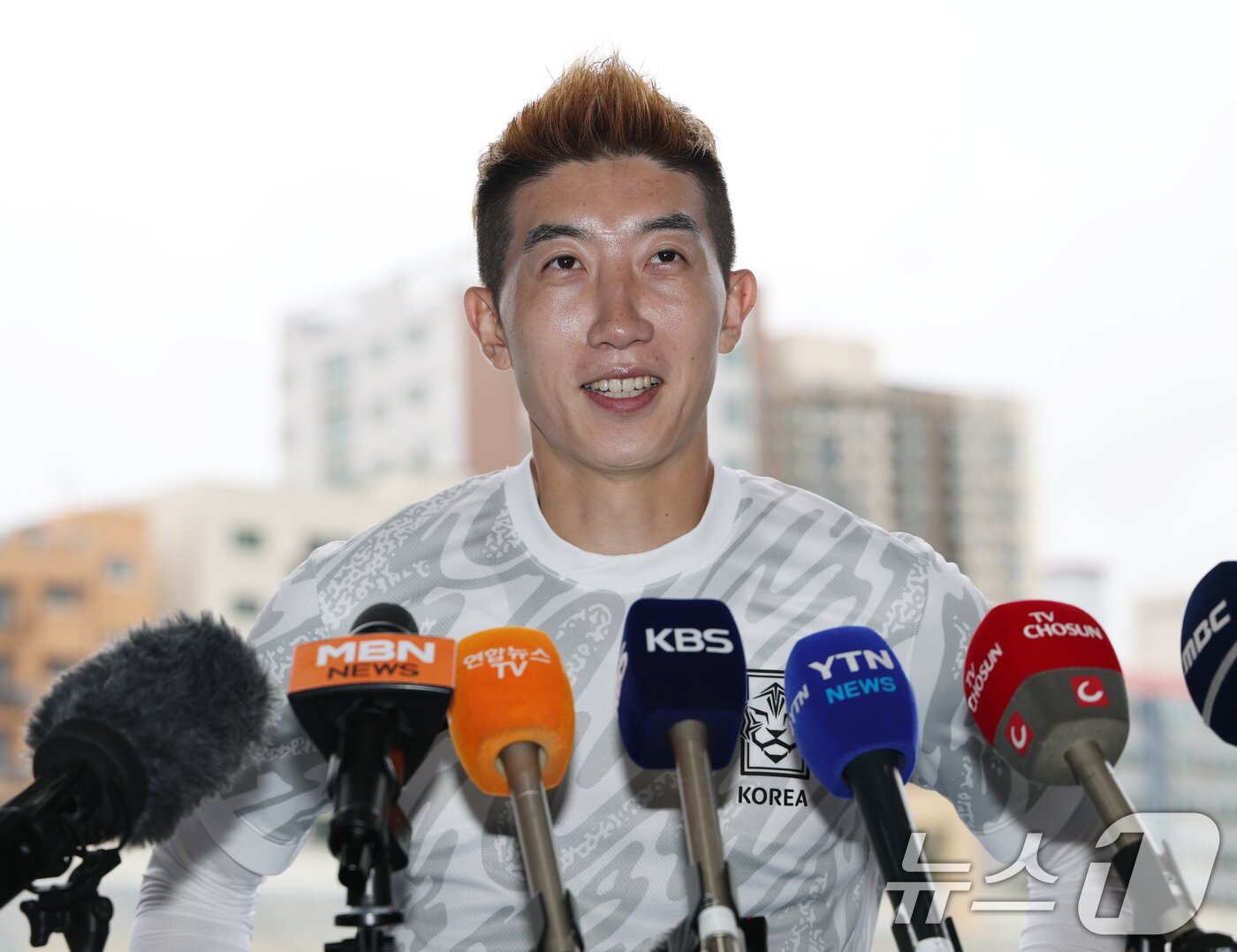 본문 이미지 - 경기 하루 전 인터뷰를 진행한 조현우  2025.7.14/뉴스1 ⓒ News1 김영운 기자