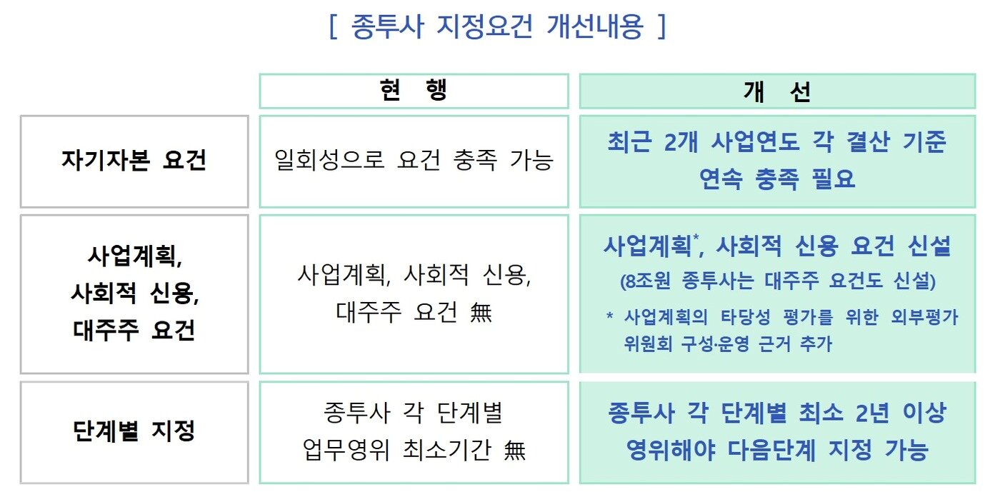 본문 이미지 - 종투사 지정요건