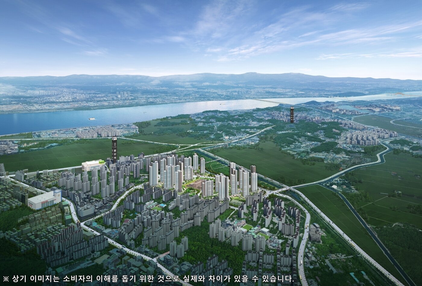 본문 이미지 - 해링턴 플레이스 풍무 광역조감도 