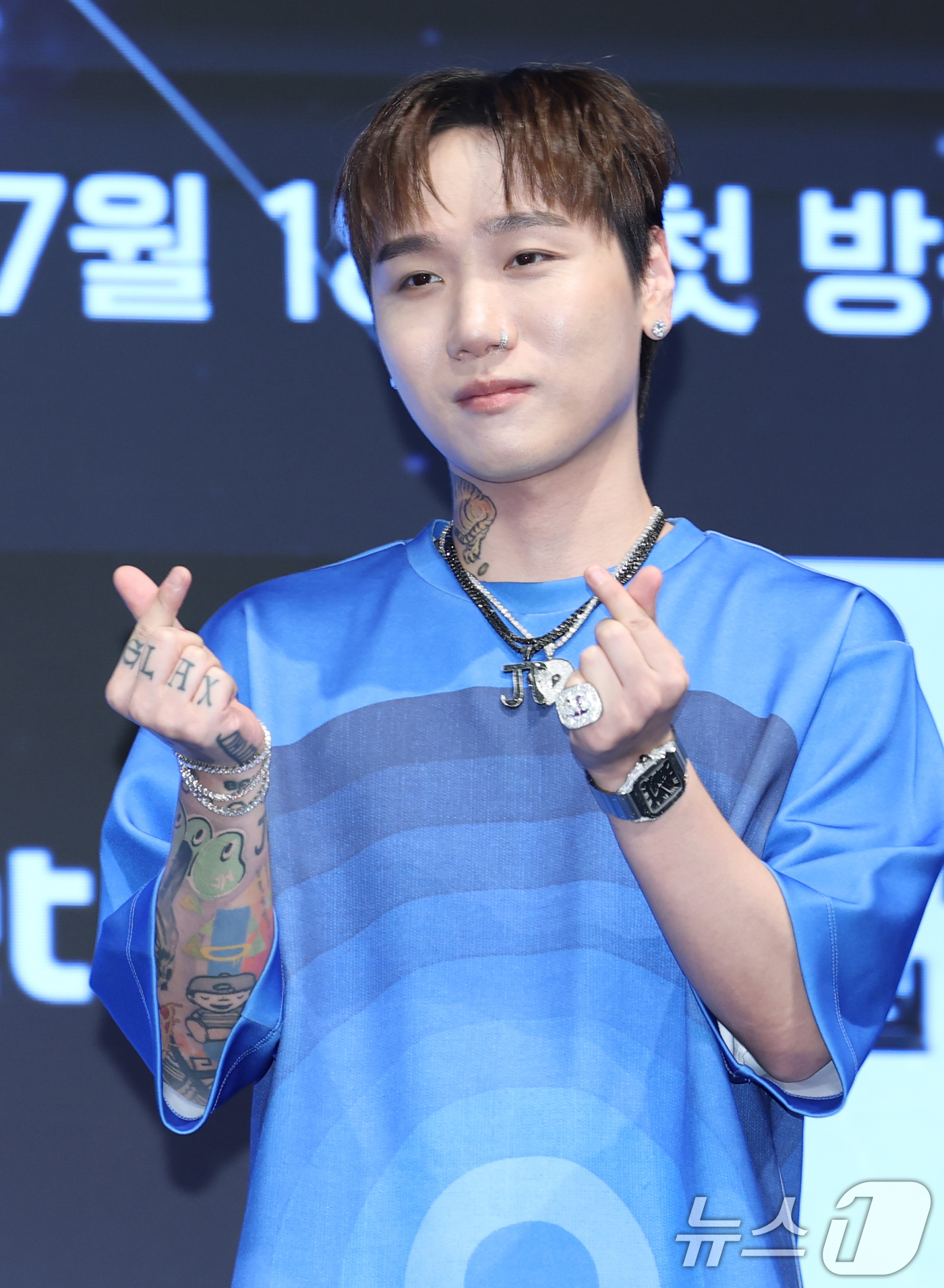 (서울=뉴스1) 권현진 기자 = 래퍼 저스디스가 16일 서울 구로구 디큐브시티 더세인트에서 열린 K-POP 월드 스케일 데뷔 프로젝트 Mnet '보이즈 2 플래닛(BOYS II P …