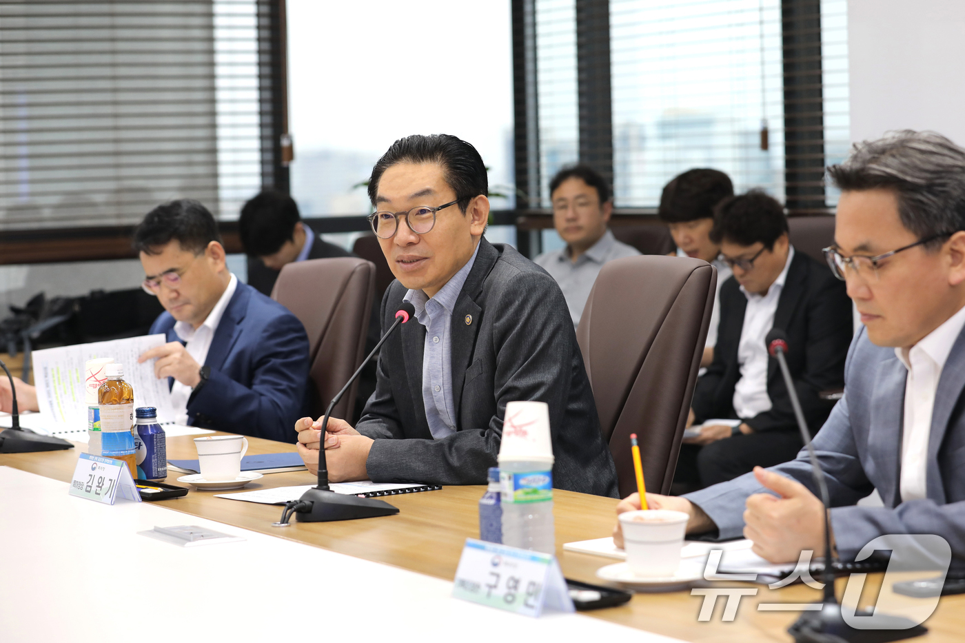 (서울=뉴스1) = 김완기 특허청장이 16일 서울 강남구 한국지식재산센터에서 열린 '특허청 산하 공공기관 정책 협의회'에서 인사말을 하고 있다. (특허청 제공. 재판매 및 DB 금 …