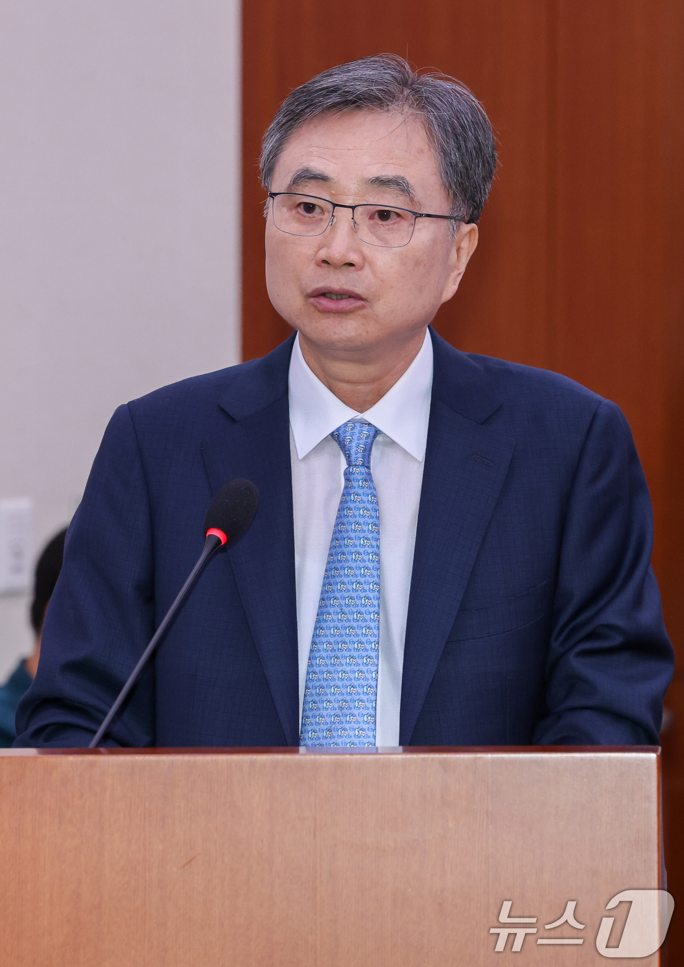 (서울=뉴스1) 안은나 기자 = 조현 외교부 장관 후보자가 17일 서울 여의도 국회 외교통일위원회에서 열린 인사청문회에 출석해 모두 발언을 하고 있다. 2025.7.17/뉴스1