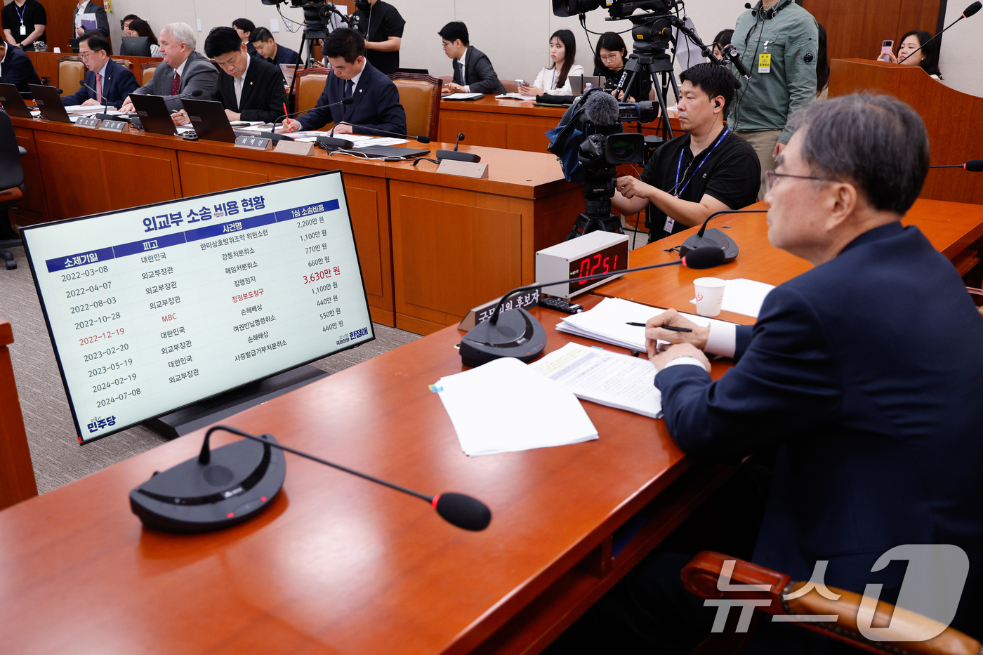 (서울=뉴스1) 안은나 기자 = 조현 외교부 장관 후보자가 17일 서울 여의도 국회 외교통일위원회에서 열린 인사청문회에 출석해 한정애 더불어민주당 의원 질의를 듣고 있다. 2025 …