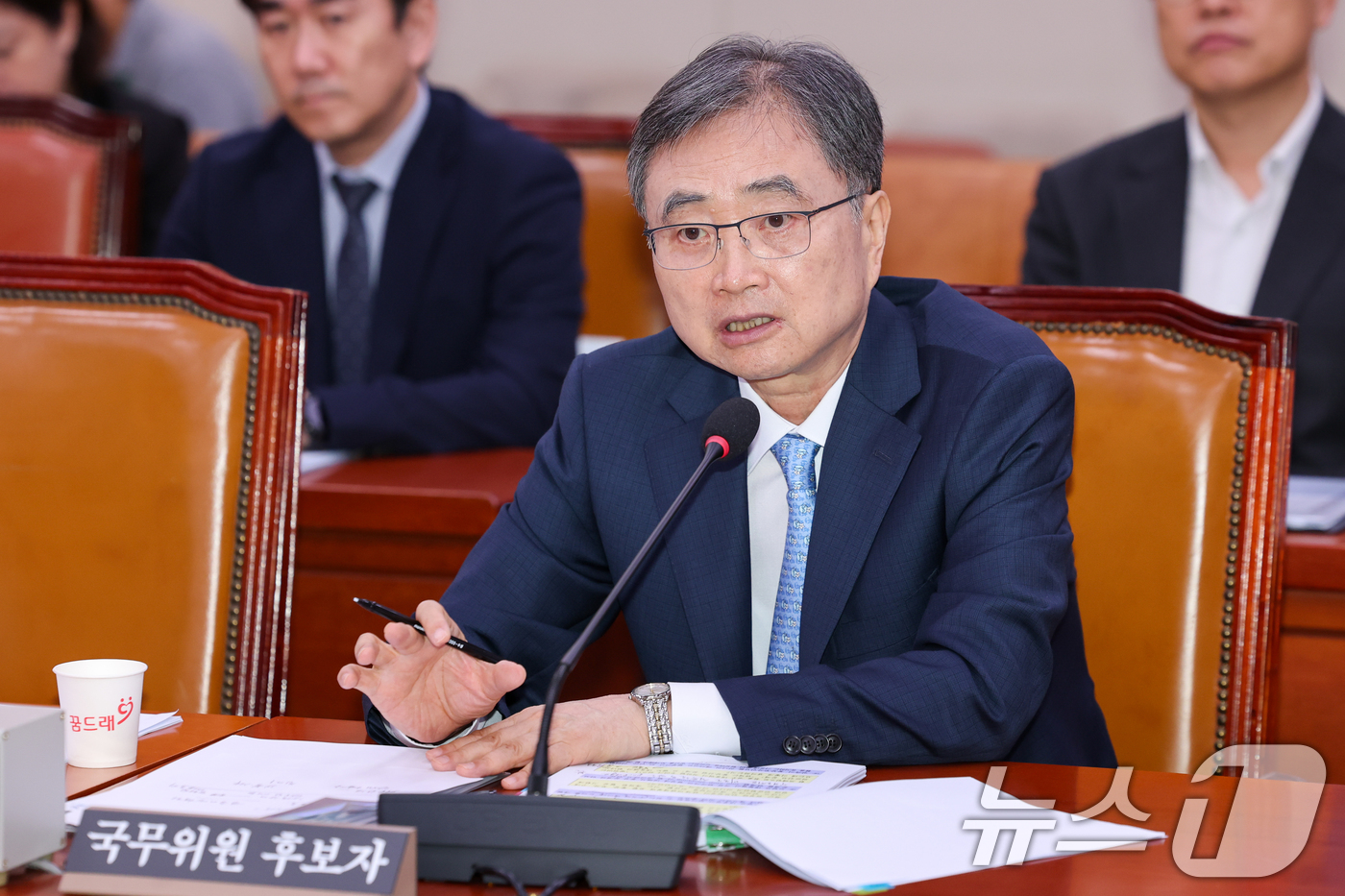 (서울=뉴스1) 안은나 기자 = 조현 외교부 장관 후보자가 17일 서울 여의도 국회 외교통일위원회에서 열린 인사청문회에 출석해 의원 질의에 답하고 있다. 2025.7.17/뉴스1