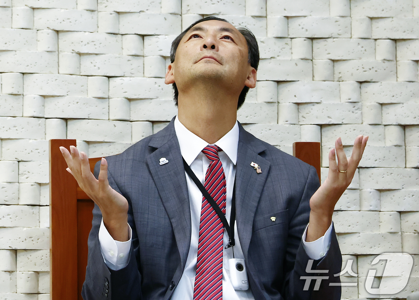 (서울=뉴스1) 김민지 기자 = 모스탄 미국 리버티대 교수(전 미국 국무부 국제사법 대사)가 17일 오후 서울 은평구 은평제일교회에서 열린 모스탄 전 대사 초청 간증 집회에서 설교 …