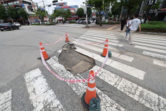 사흘 극한호우에…광주 싱크홀 9건·포트홀 163건 안전조치