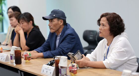 발언하는 故 김용균 씨 유족