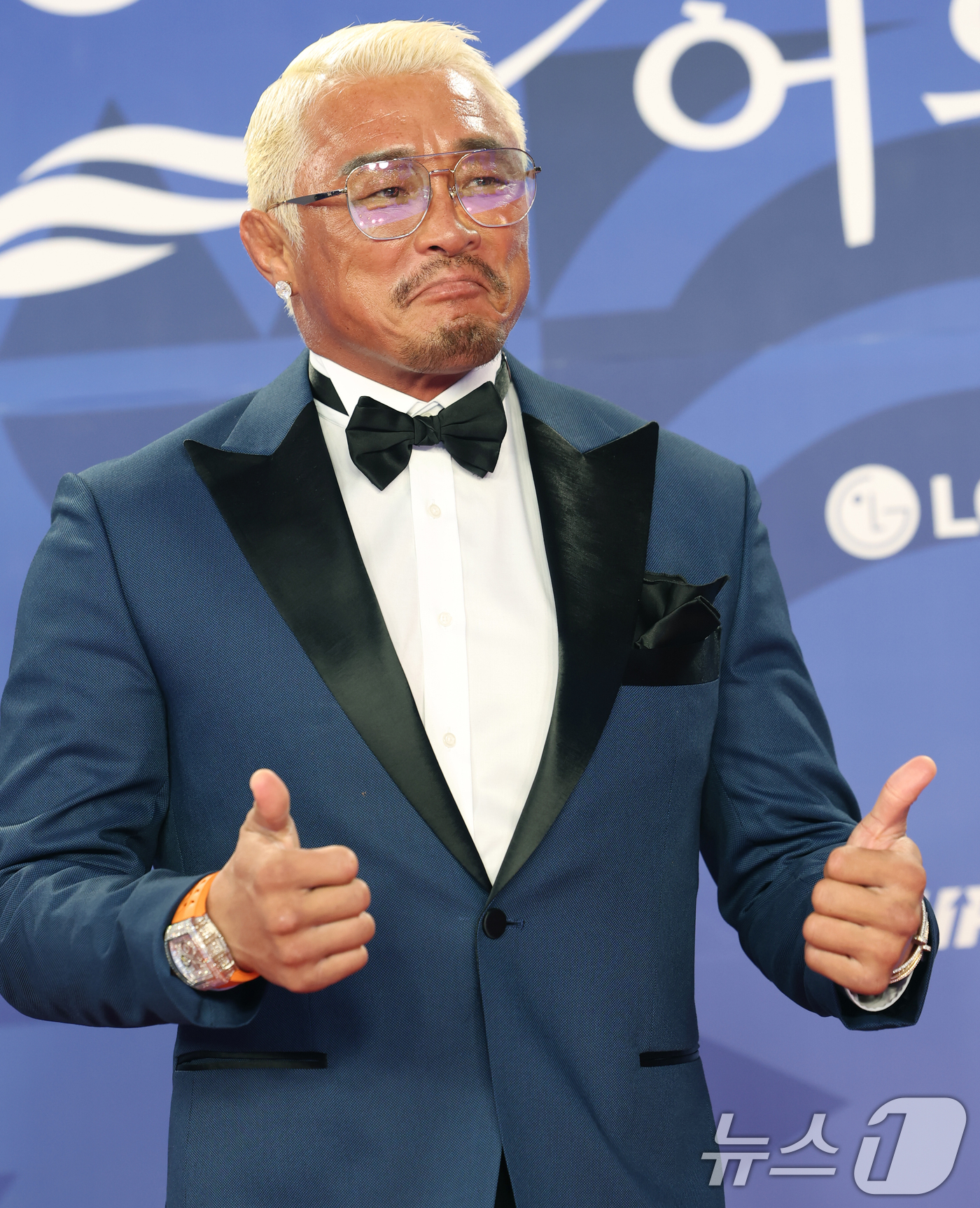 (인천=뉴스1) 권현진 기자 = 격투기 선수 추성훈이 18일 인천 중구 파라다이스시티에서 열린 ‘제4회 청룡시리즈어워즈’에 참석해 포즈를 취하고 있다. 2025.7.18/뉴스1