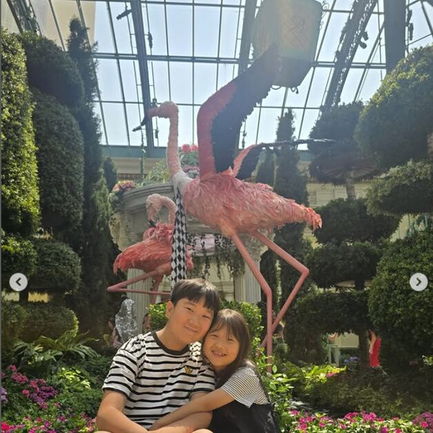 아이들 사진인데 도경완♥장윤정처럼 보이는 효과…'붕어빵 가족'