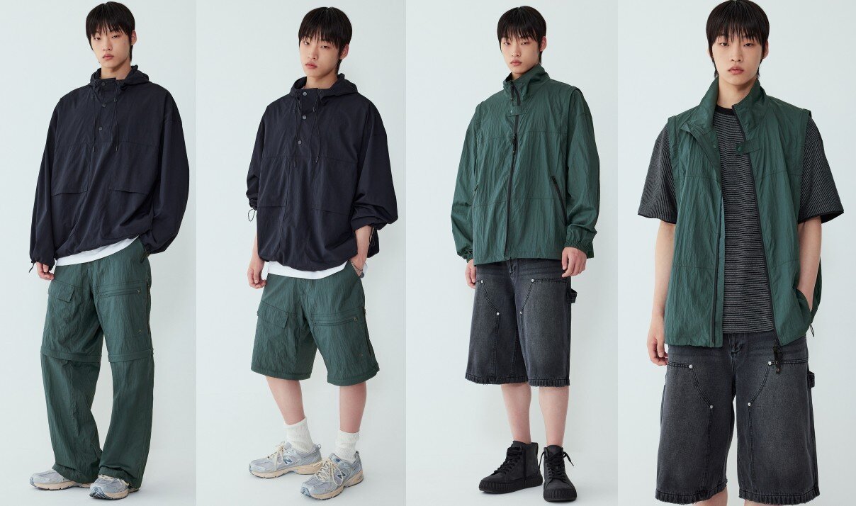 본문 이미지 - 패션업계 멀티유즈 제품이 확대되고 있다. 긴소매 상/하의에서 반소매로 탈부착이 가능한 슬리브 제품은 다기능 활용도와 봄, 여름, 가을 긴 사용실기로 실용 소비족들의 인기를 모으고 있다. &#40;신세계인터내셔날 제공&#41;