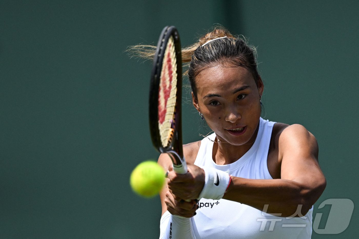 본문 이미지 - 정친원도 1일(현지시간) 윔블던 2회전 진출에 실패했다. ⓒ AFP=뉴스1