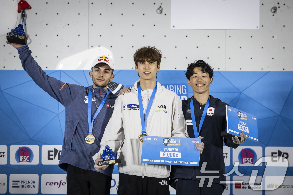 (서울=뉴스1) = 사단법인 대한산악연맹(회장 조좌진)은 한국시간 20일 새벽 종료된, 스페인 마드리드에서 열린 '2025 IFSC 스포츠클라이밍 Comunidad de Madri …