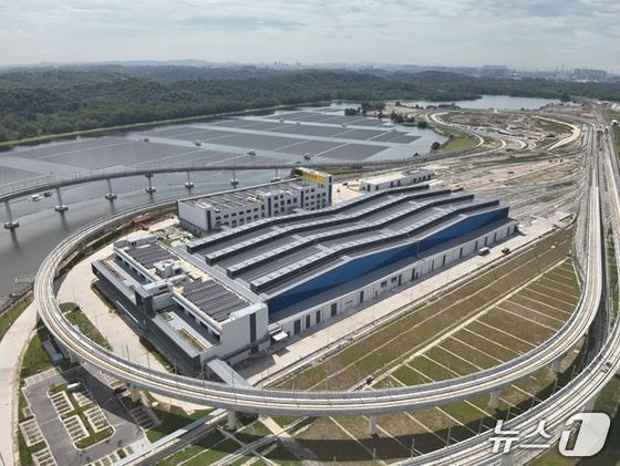 본문 이미지 -  싱가포르 종합철도시험센터&#40;ITTC&#41; 전경 &#40;GS건설 제공&#41;