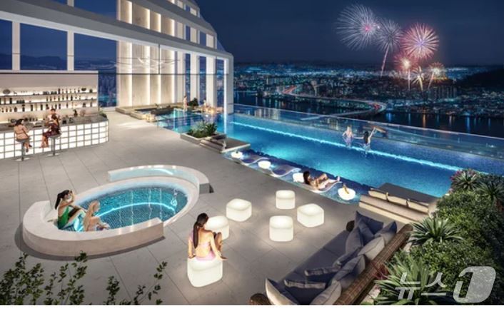 본문 이미지 - HDC현대산업개발이 제안한 &#39;방배 신삼호 재건축 아파트&#39; 수영장 예시 &#40;HDC현대산업개발 제공&#41; 