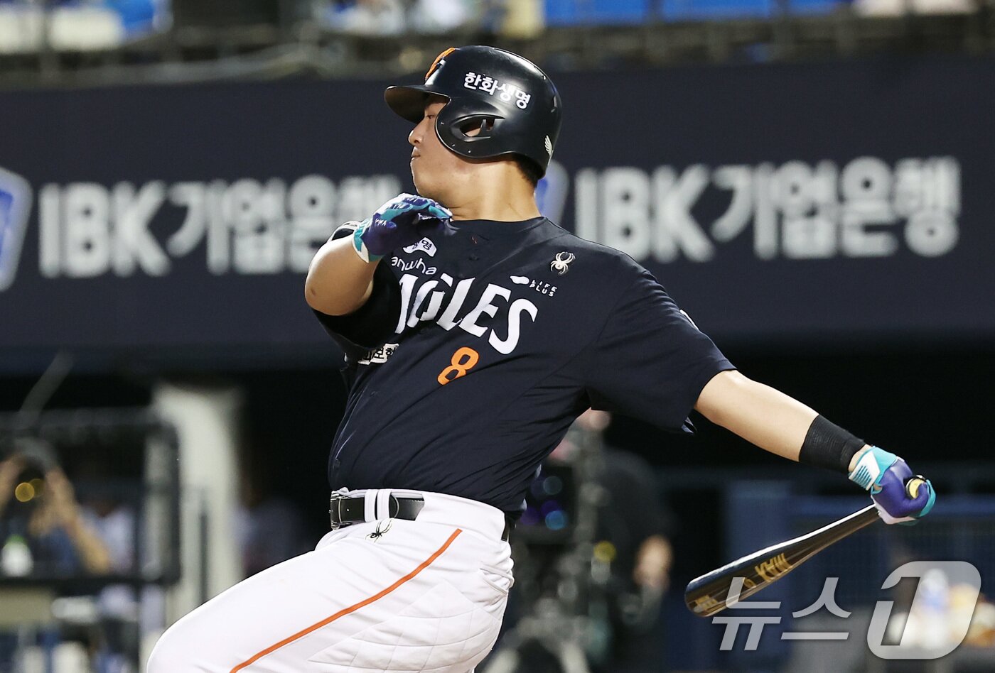 본문 이미지 - 한화 이글스 노시환. 2025.7.22/뉴스1 ⓒ News1 김성진 기자
