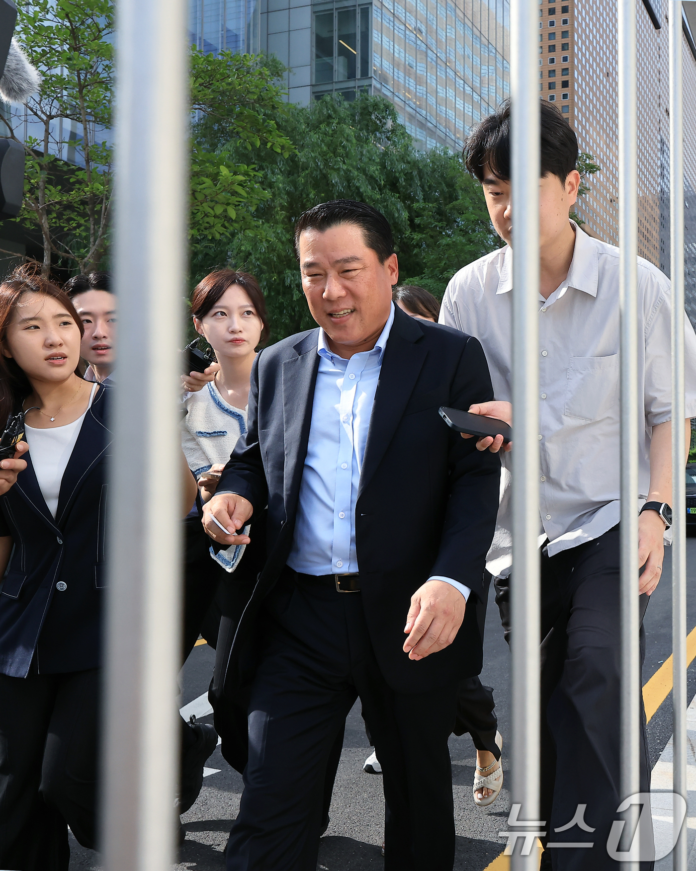 최석우 경남스틸 대표, 김건희특검 도착 - 뉴스1